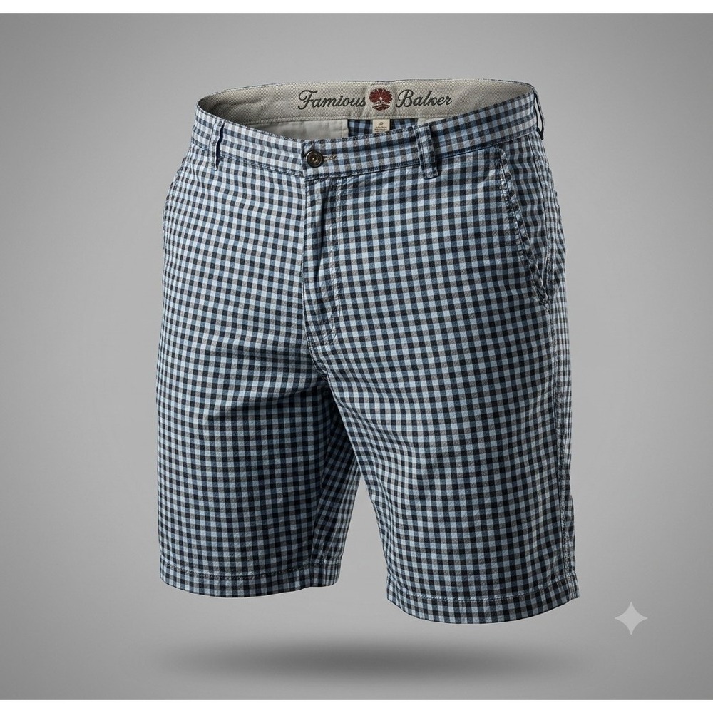 Tommy Bahama Paradise Nation Men's Blue, Green, Gray Plaid Shorts. Size 40